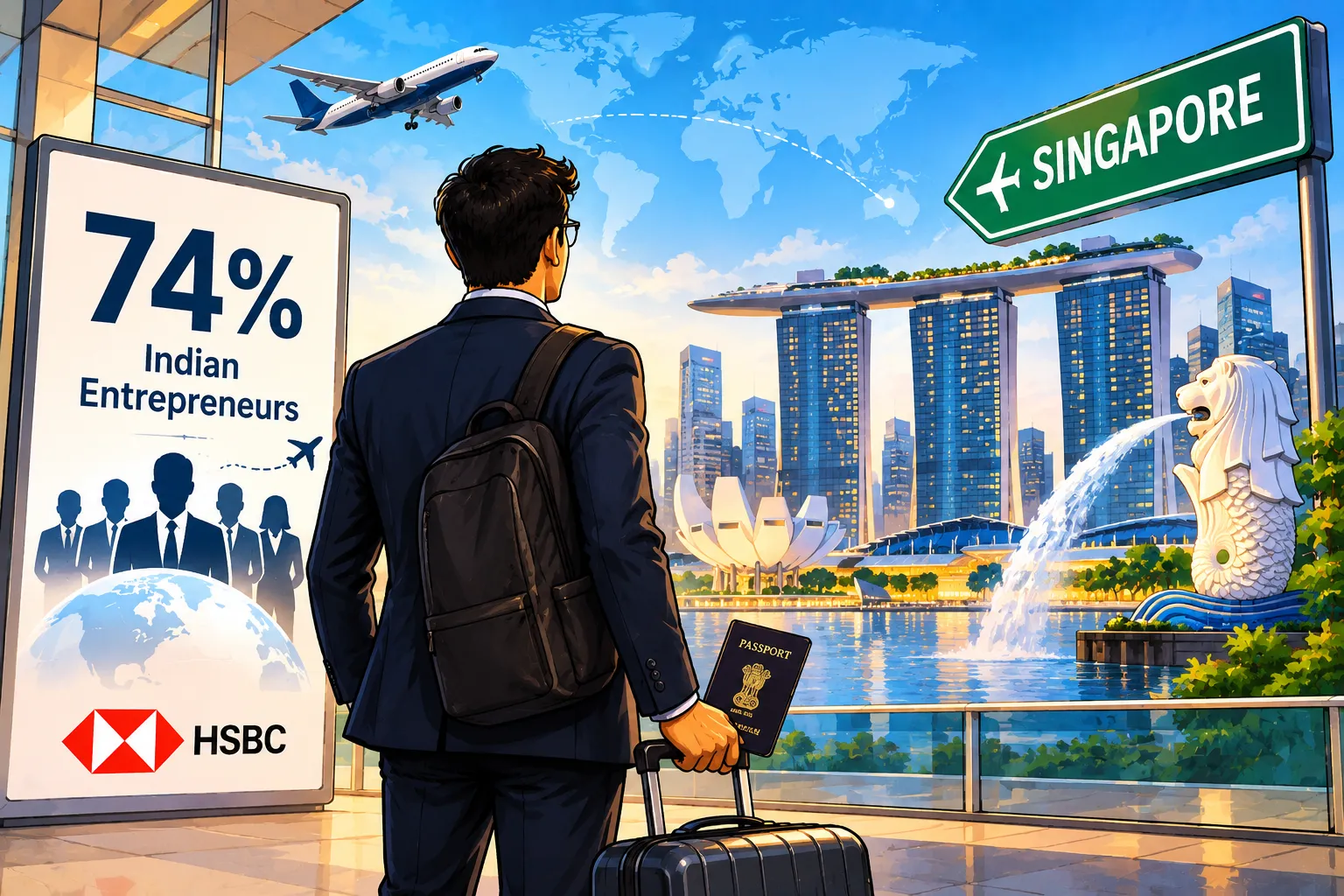 74% Of Indian Entrepreneurs Plan Overseas Residency, Singapore Tops The List: HSBC