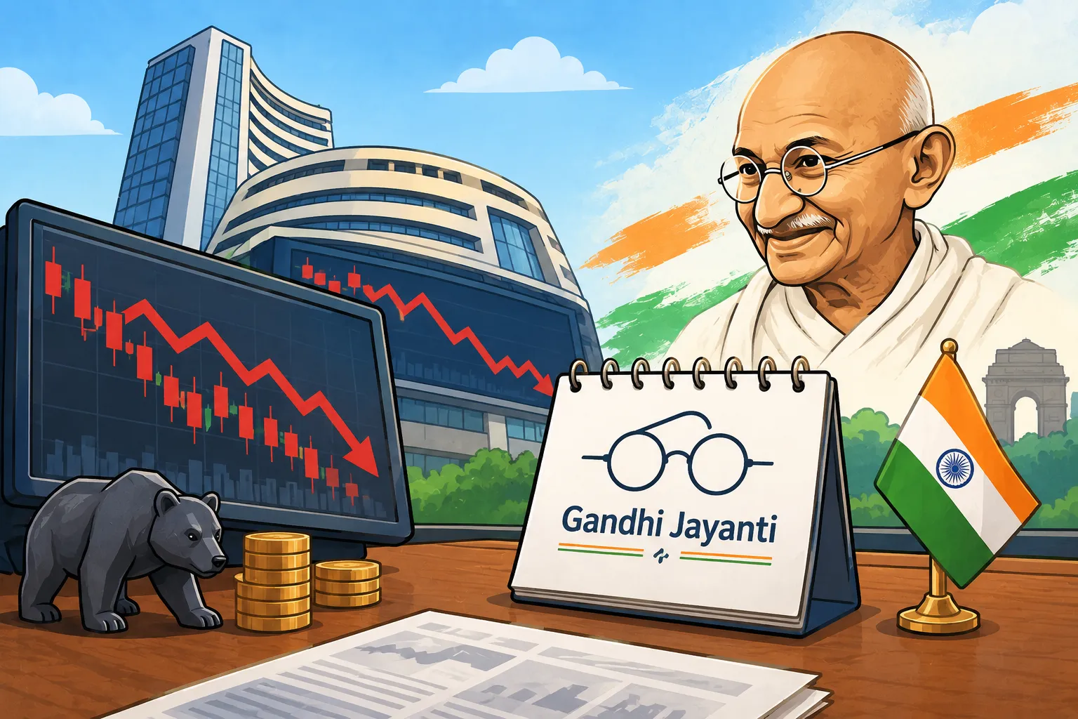 Nifty Set for Weak Open Before Gandhi Jayanti Market Holiday