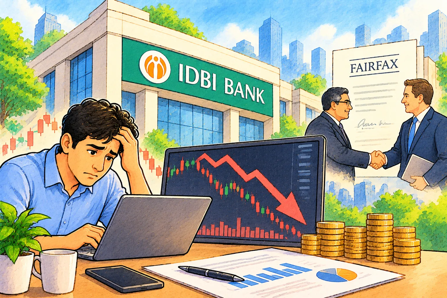 IDBI Bank Slips 6% as ₹81 Fairfax Deal Price Falls Short of Market Expectations