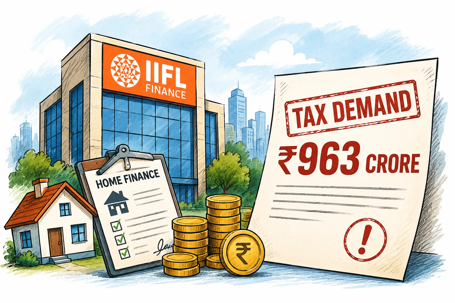 IIFL Finance in Focus as Home Finance Gets ₹963 Crore Tax Demand