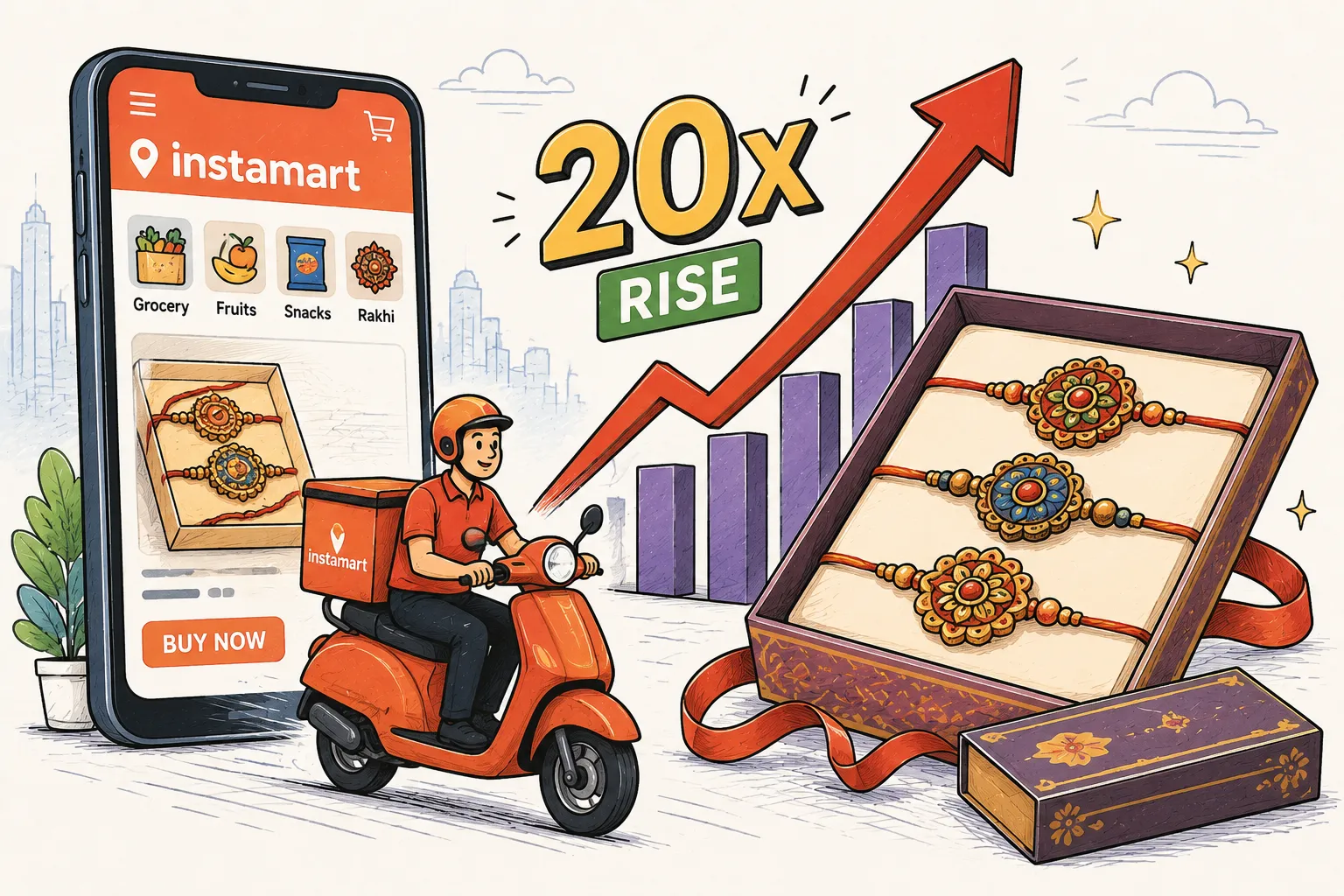 Instamart Reports 20x Rise in Premium Rakhi Demand