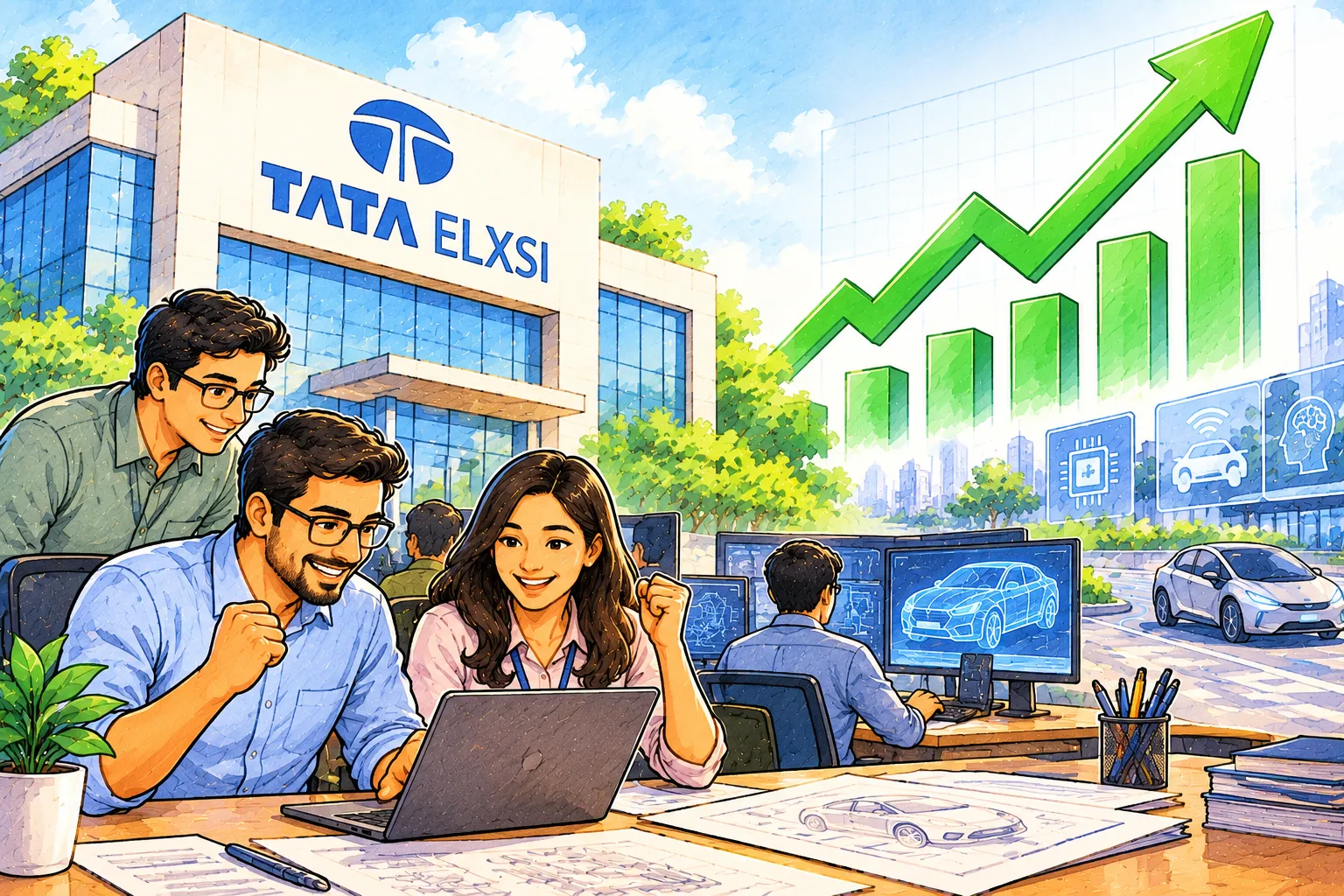 Tata Elxsi Q2 Profit Rises 10% to ₹170 Crore as Margins Beat Estimates and Shares Jump 7%